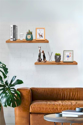 Ahşap Duvar raf 2li Set Çok amaçlı duvar deokratif ahşap raf düzenleyici raf duvar raflar kitaplık rafı  ahşap süs raf mutfak rafı, salon ahşap raf ahşap duvar raf ceviz