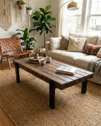 Ahşap Kütük Sehpa Orta Sehpa ahşap Sehpa El Yapımı Masif Sehpa Talea Serisi