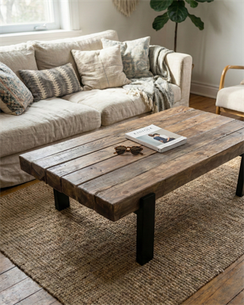 Ahşap Kütük Sehpa Orta Sehpa ahşap Sehpa El Yapımı Masif Sehpa Talea Serisi