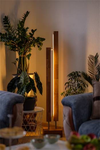 Ahşap lambader ağaç lambader  dekoratif lamba bohem tasarım lambader salon oturma odası kafe  iç aydınlatma