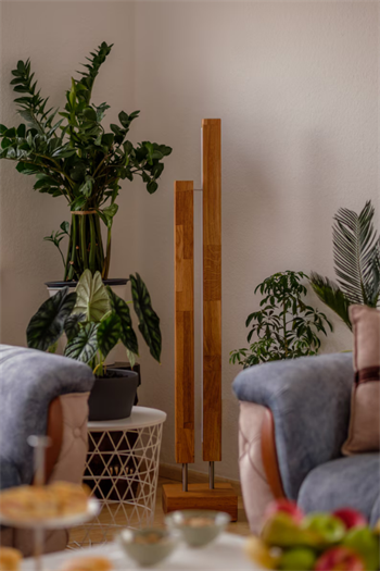 Ahşap lambader ağaç lambader  dekoratif lamba bohem tasarım lambader salon oturma odası kafe  iç aydınlatma