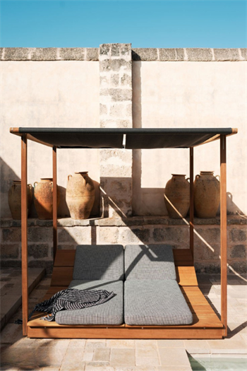 Ahşap Loca Çift Kişilik Şezlong  Ahşap Kamelya Pro Serisi 