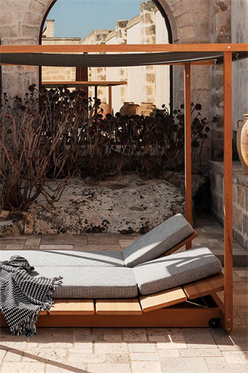 Ahşap Loca Çift Kişilik Şezlong  Ahşap Kamelya Pro Serisi 