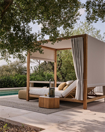 Ahşap Loca Çift Kişilik Şezlong  Ahşap Kamelya leon Serisi 