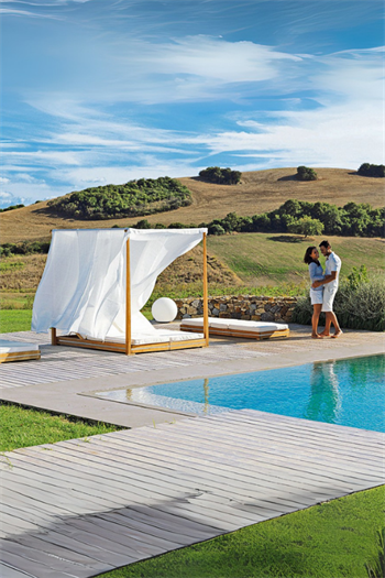 Ahşap Loca Çift kişilik Şezlong  Sicilya serisi loca 