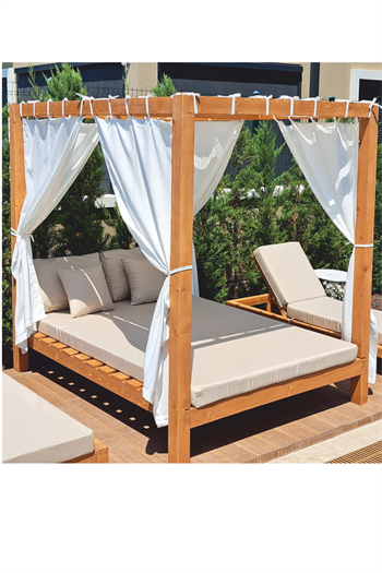 Ahşap Loca Şezlong Canary Serisi - Ahşap loca - Plaj şezlong