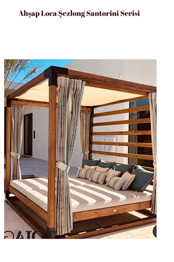 Ahşap Loca Şezlong Santorini Serisi-Ahşap loca - Şezlong ve localar