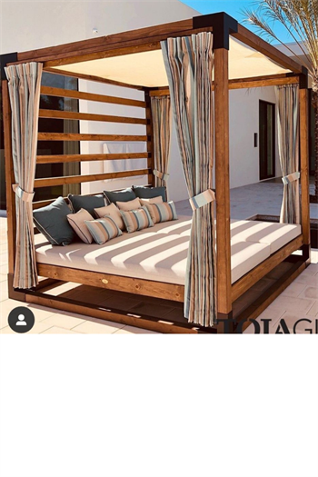 Ahşap Loca Şezlong Santorini Serisi-Ahşap loca - Şezlong ve localar