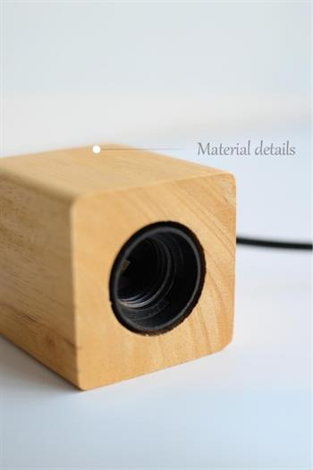 Ahşap Masa Lambası, Dekoratif Okuma Lambası, Ahşap Lamba, Bohem Dekoratif Led Lamba square serisi