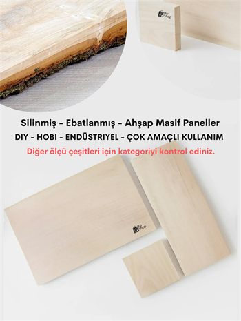 Ahşap Plaka, Ahşap Masif Panel, Ölçü 6x40x2cm (ENxBOYxKALINLIK) Hobi, Dekor, IH