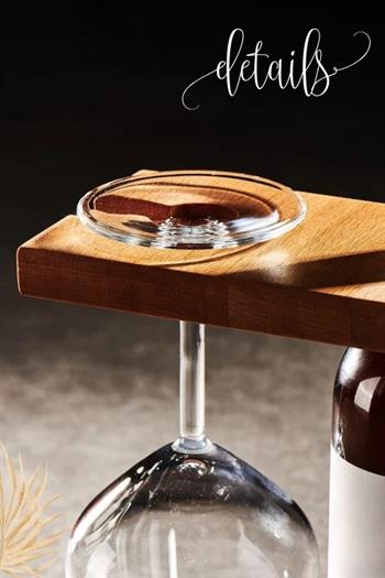 Ahşap Şaraplık Kadehlik Kadeh Tutucu Şarap Sunumluk Şarap Standı
