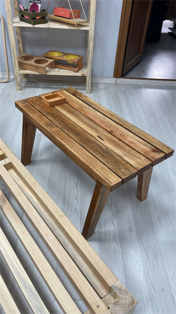 Ahşap sehpa Ahşap Bahçe Sehpası Bushop Elaris Serisi 