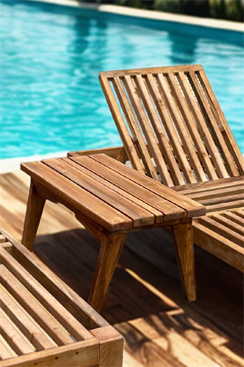 Ahşap sehpa Ahşap Bahçe Sehpası Bushop Elaris Serisi 