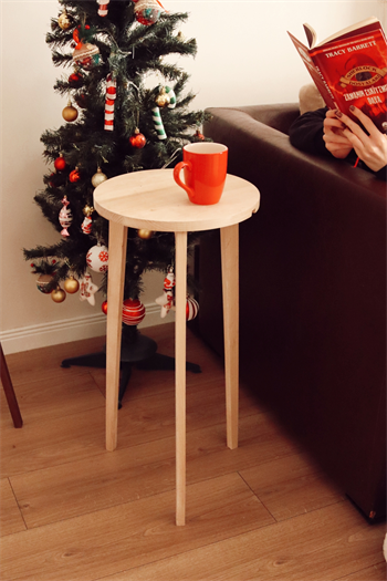 Ahşap sehpa TV sehpası Zigon sehpa, Yan sehpa Yuvarlak sehpa laptop sehpası 100% ahşap Tondo modeli