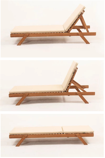 Ahşap şezlong Plaj Şezlongu Minderli Şezlong Havuz Şezlong Bushop Marimo 1