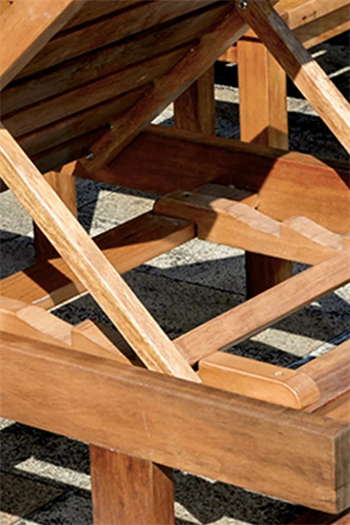 Ahşap Şezlong Sehpa Seti Luminary Bahçe Mobilyası