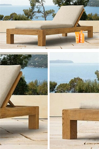 Ahşap şezlong Şezlong Plaj şezlong Minderli Şezlong Havuz Şezlong Marimo 9