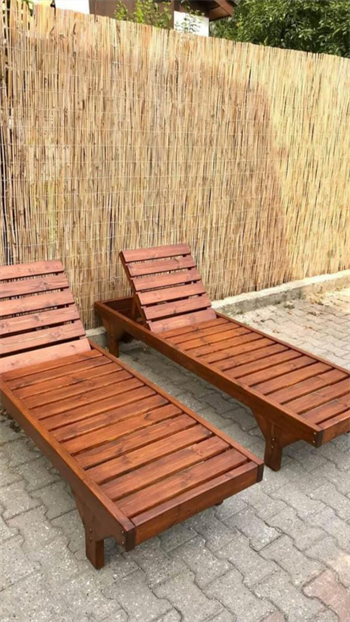 Ahşap şezlong Şezlong Plaj şezlong Mindersiz Şezlong Havuz Şezlong Eko model 1 adet