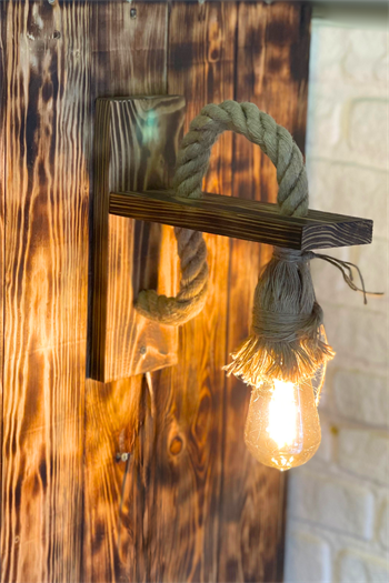 Aplik Ahşap Aplik Duvar Lambası Cafe Restorant Butik Otel Ahşap Aplik Duvar Lambası