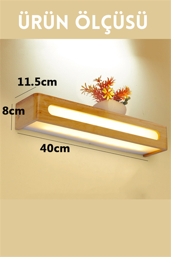 Aplik ahşap led aplik duvar aplik İskandinav modeli aydınlatma