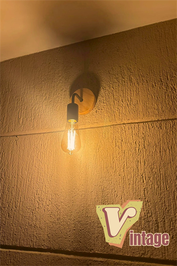 Aplik duvar lambası aplik E27 başucu Vintage aydınlatma ahşap aplik