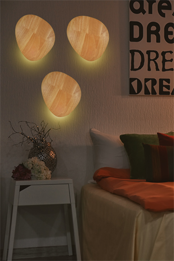 Aplik duvar lambası aplik ledli ahşap tek adet aydınlatma İskandinav aydınlatma serisi