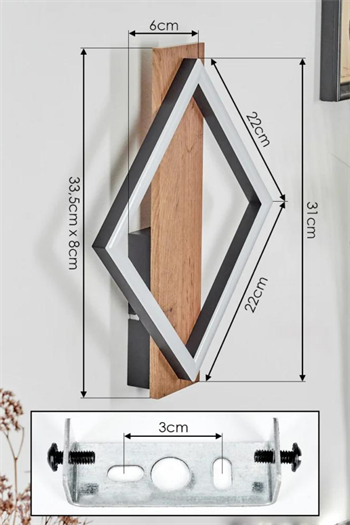 Aplik duvar lambası ledli aplik iç dizayn rustik bohem modeli BuShop trend