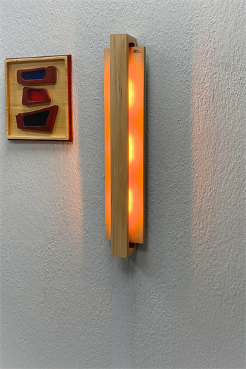 Aplik lamba Modern Aplik modelleri ve Duvar Aplikleri Marimolux 63cm Natural Amber Led