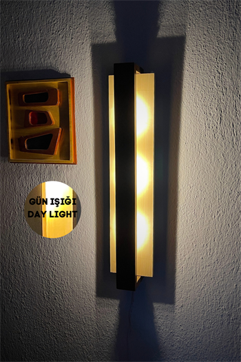 Aplik lamba Modern Aplik modelleri ve Duvar Aplikleri Marimolux 63cm Ceviz Gün Işığı Led