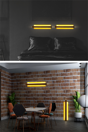 Aplik lamba Modern Aplik modelleri ve Duvar Aplikleri Marimolux 63cm Natural Amber Led