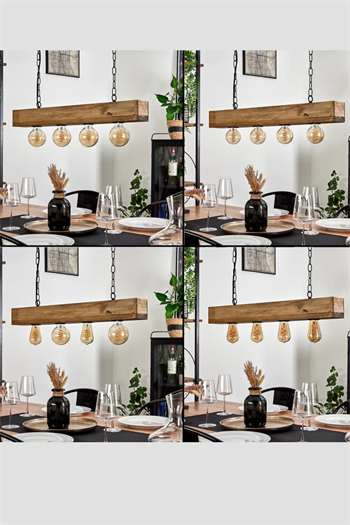 Avize ahşap sarkıt avize bohem dekorasyon iç dizyan bohem serisi 