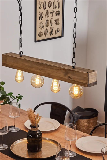 Avize ahşap sarkıt avize bohem dekorasyon iç dizyan bohem serisi 