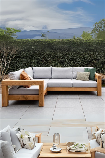 Bahçe mobilyası balkon mobilyası balkon köşe takımı Ahşap Bahçe Köşe Takımı Lignora Serisi 