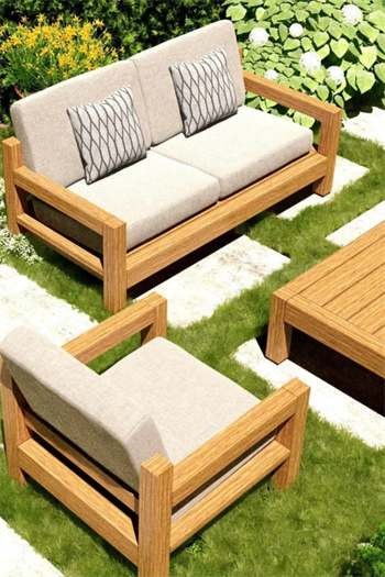 Bahçe Oturma Grubu Ahşap bahçe oturma takımı Bahçe koltuk takımı Bushop Arden Serisi 