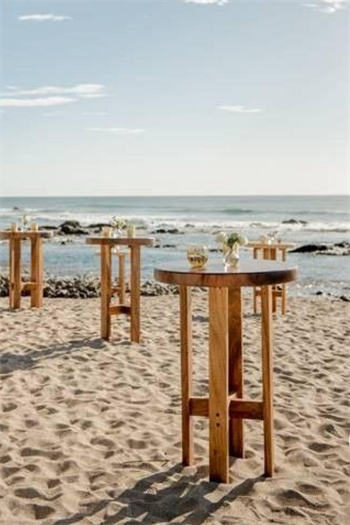 Bistro Masa Ahşap Yuvarlak Bar Masası