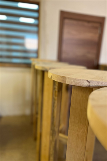 Bistro Masa Ahşap Yuvarlak Bar Masası