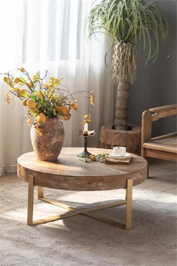 Bohem Orta sehpa ahşap orta sehpa zigon sehpa yuvarlak model sehpa salon sehpa  tv sehpası bohem dizayn