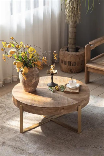 Bohem Orta sehpa ahşap orta sehpa zigon sehpa yuvarlak model sehpa salon sehpa  tv sehpası bohem dizayn