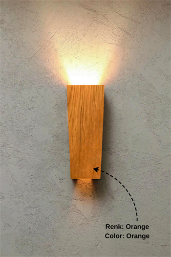 Duvar lambası Aplik Duvar aplikleri Led aplik Rustik duvar aplik Dekoratif duvar aydınlatması Gece lambası BuShop Alaçatı Orange