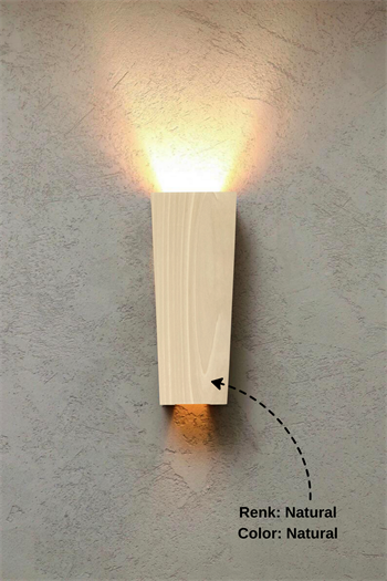 Duvar lambası Aplik Duvar aplikleri Led aplik Rustik duvar aplik Dekoratif duvar aydınlatması Gece lambası BuShop Alaçatı Natural