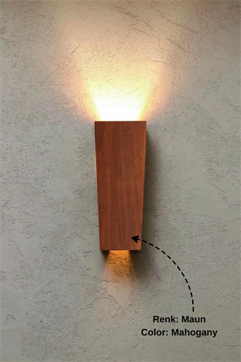 Duvar lambası Aplik Duvar aplikleri Led aplik Rustik duvar aplik Dekoratif duvar aydınlatması Gece lambası BuShop Alaçatı Maun