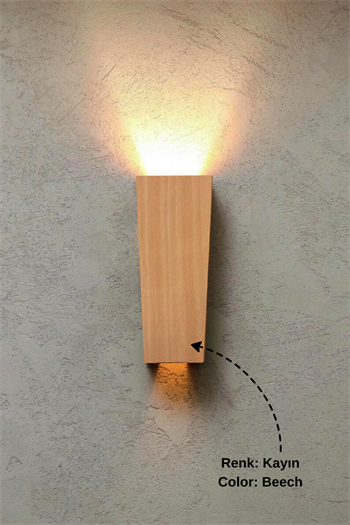 Duvar lambası Aplik Duvar aplikleri Led aplik Rustik duvar aplik Dekoratif duvar aydınlatması Gece lambası BuShop Alaçatı Kayın