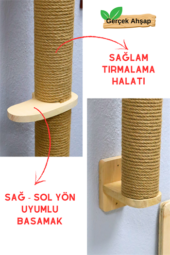 90 Cm Duvara Asılabilir Kedi Tırmalaması