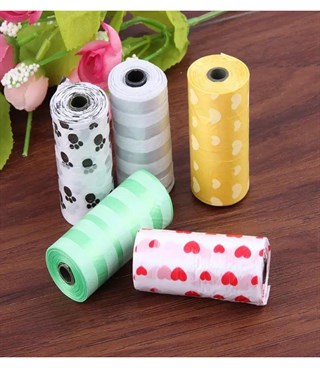 Kedi Köpek Poşeti Kalp Desenli 