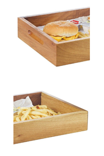 Hamburger Sunum Kasası ahşap hamburger sunumluk ahşap sunumluk