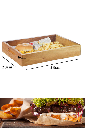 Hamburger Sunum Kasası ahşap hamburger sunumluk ahşap sunumluk