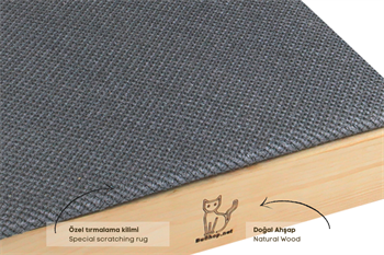 İki Toplu Kedi TIrmalama Oyuncağı BuShop Dönebilen Kaşıma Topları Düz Zemin