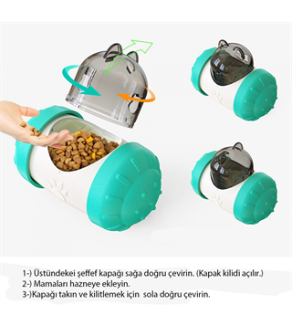 İnteraktif kedi köpek oyuncağı BuShop enerji harcatır  IQ Geliştirir Ödül maması verir  Asla devrilmez 