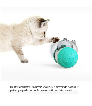 İnteraktif kedi köpek oyuncağı BuShop enerji harcatır  IQ Geliştirir Ödül maması verir  Asla devrilmez 