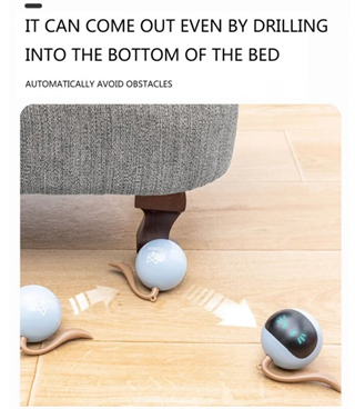 İnteraktif Kedi Oyuncağı  BuShop Renkli Led Ekran  Kediden Kaçar  Kediler Yakalar  Usb Şarj 